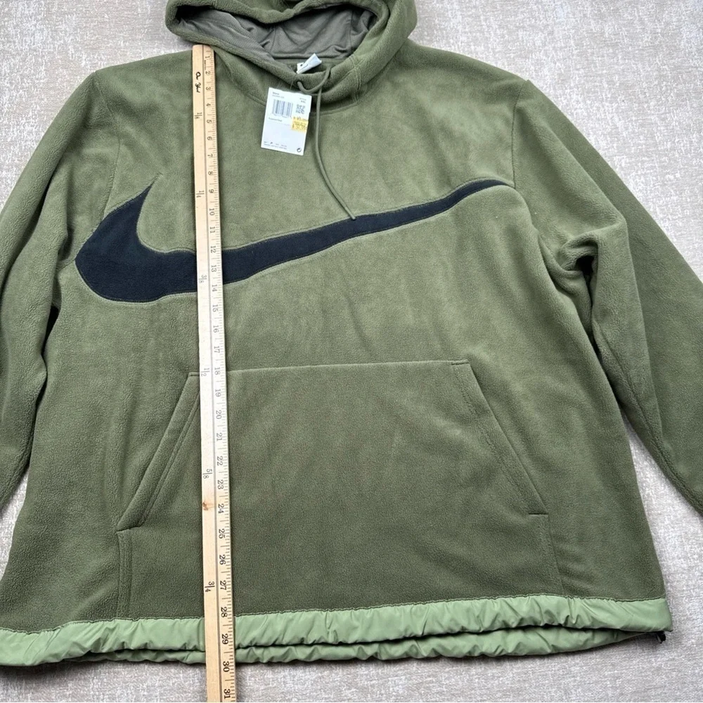 Nike Olive Green Hoodie with Black Swoosh